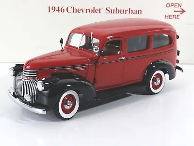 1946 Chevrolet Suburban Red & Black Danbury Mint 1:24 Model Car W/ Box • $95