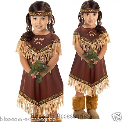 CK60 Lil Indian Girls Native Pocahontas Toddler Child Book Week Party Costume  • $35.62