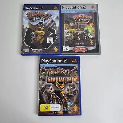 Ratchet & Clank Gladiator & Up Your Arsenal X 3 PS2 Games Playstation Complete  • $54.95