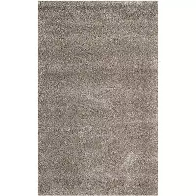 SAFAVIEH Area Rug 5' X 8' Transitional Design W/ Solid Pattern Milan Shag Gray • $164.05