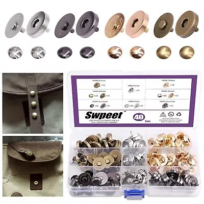 40 Sets 18Mm Round Strong Magnetic Button Clasps Snaps Metal Fastener Clasps • $23.99