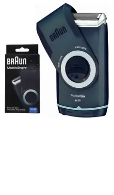 BRAUN Mens Shaver Razor Portable Cordless Battery Operated Shaving Grooming Kit • $59.40
