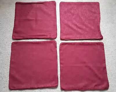 New 4 X Cushion Covers Deep Wine Colour Size Approx. 17” X 17”-Home Made • £9