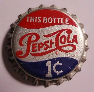 Vintage Pepsi Cola  1 Cent ...cork..unused..SODA BOTTLE CAp #2 • $5.98