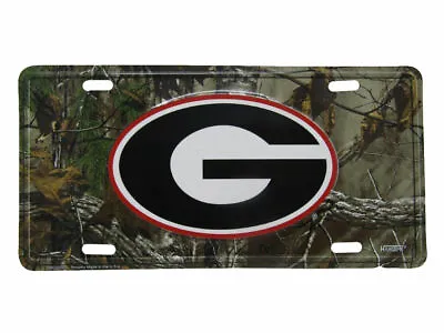 Georgia Bulldogs Realtree Camo Aluminum Metal License Plate Sign Tag • $44.44