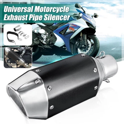 $27.58 • Buy Short Motorcycle Exhaust Muffler Silencer Slip On DB Killer 38mm-51mm Universal 
