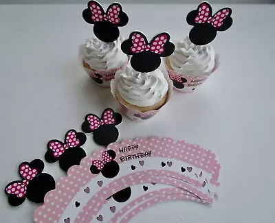 Minnie Mouse CupcakeToppers Cupcake Wrappers Party Supplies 1 SET OF 20 • $8.99