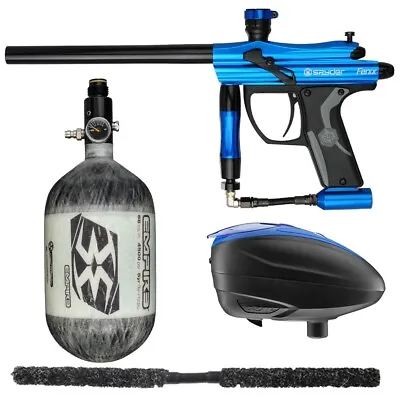 Kingman Spyder Fenix Contender Paintball Gun Kit - Black/Blue / 68ci / Blue • $442.84