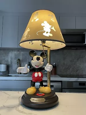 Vintage Mickey Mouse Talking Table Lamp Collectible Disney Animated Tested Work • £154.42