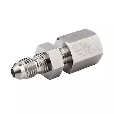 FITOK Bulkhead Female Connector 1/4  Male JIC 37° × 1/4  Female NPT 316 SS • $17.88