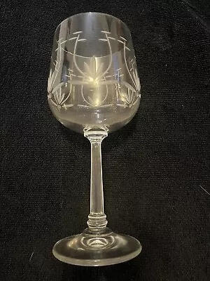 Set Of 2 Vintage Etched Crystal Wine Glasses • $0.99