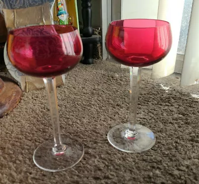 $39.99 • Buy VAL ST LAMBERT Foil Balloon Shape / SHERRY GLASSES Cordial 2pieces/set VSL