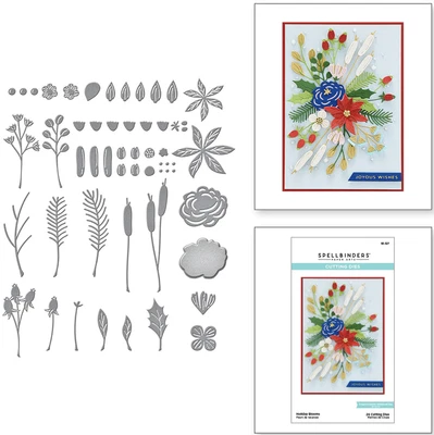 $79.95 • Buy Spellbinders Die Holiday Blooms Etched Dies S5-527 