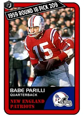 Aceo Babe Parilli New England Patriots Custom Hand Made Art Card • $7.95