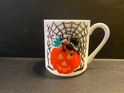 Vtg Plastic Halloween Cup ~ Spiderweb/Spider & Pumpkin ~ Made In China ~ • $6