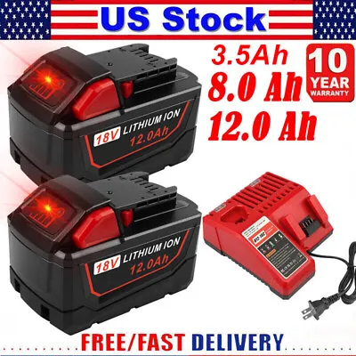 Battery For Milwaukee For M18 18V 12.0AH Extended Lithium 48-11-1880 Or Charger • $89.99