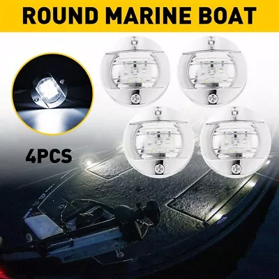 4Pack White Round Marine Boat LED Stern Transom Lights Cabin Deck Courtesy Light • $12.99