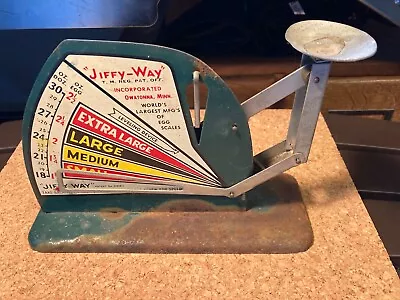 Vintage Jiffy Way Metal Green Egg Scale Grader • $18