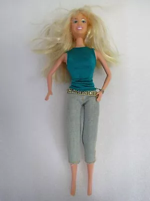 2007 Hannah Montana Doll With Sound In Blue Blouse & Jeans With Belt Miley Cyrus • $8.95