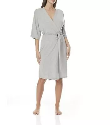 $94.95 • Buy Ladies Gingerlilly Grey Bamboo Dressing Gown Bath Robe Tavia