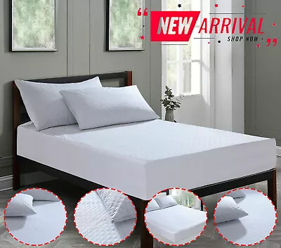 £5.99 • Buy Extra Deep Quilted Mattress Protector Fitted Bed Cover Double & King All Sizes
