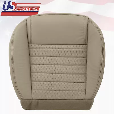 2005 2006 Mustang GT GT Lux Driver Bottom Leather Seat Cover Med. Parchment Tan • $146.94