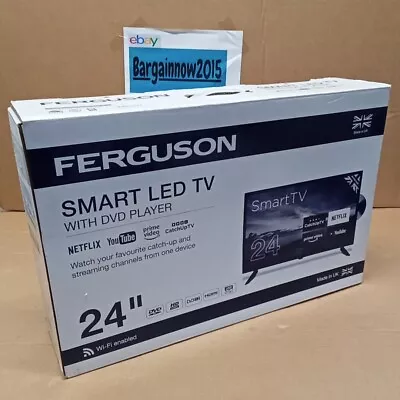 Ferguson F2420RTSF 24 Inch Smart LED TV/DVD Download Apps Netflix Black. • £229.99