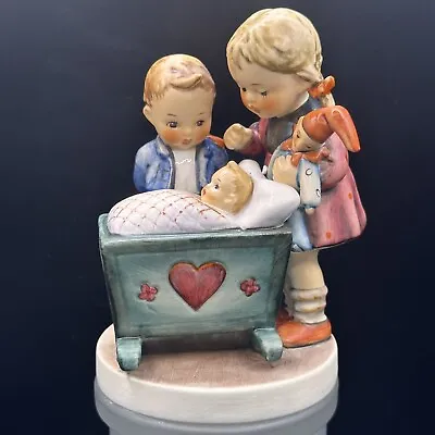 Vintage M I Hummel  Blessed Event  1955 Hum333 TM6 Boy & Girl Baby In Cradle • $32