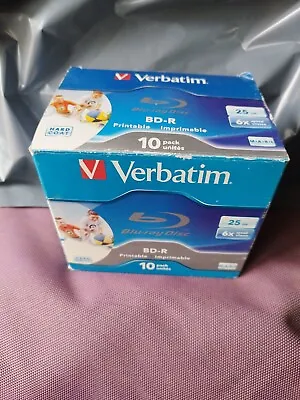 £16.49 • Buy Verbatim BD-R Single Layer Blu-ray Discs 25GB 6x Sped Printable 10 Pack