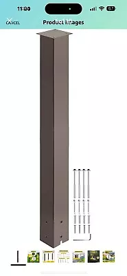 VEVOR Mailbox Post Stand Mail Box Post 43  Bronze Powder-Coated Steel Outdoor • $39.22