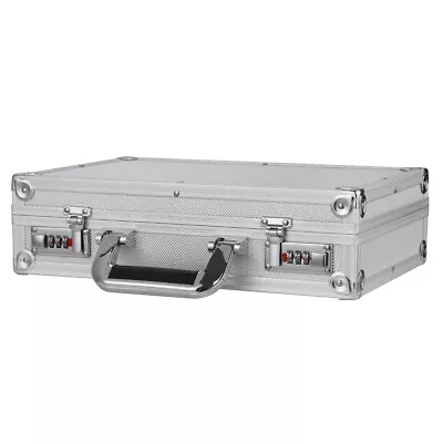 Aluminium Tool Box File Business Storage Hard Carrying Case With Foam Inserts • $43.82