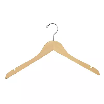 Wood Hangers (Pack Of 100) – Wishbone Wooden Retail Hanger With Chrome Hook No  • $195.71