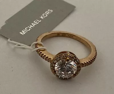 Michael Kors Sterling Silver Rose Gold Size 7 Ring $150 • $49.99