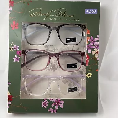 Marilyn Monroe 3-PACK Premium Reading Glasses Readers +2.50 NEW • $29.99