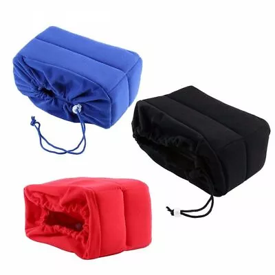 DSLR/SLR Camera Insert Bag Padded Partition Camera Lens Bag Handbag Case Velvet • $18.29