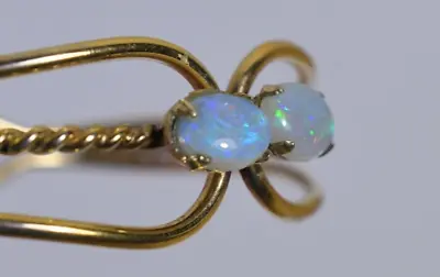 Vtg 1920-1950 Binder Bros Gold Filled Bracelet With Two Australian Light Opals • $79.95