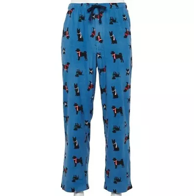 Sonoma Men XXL Pajama Bottoms Fleeces Dog Print Lab Frenchie Blue Holiday New • $18