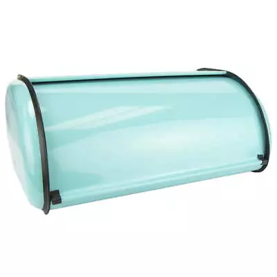 Roll Up Lid Stainless Steel Bread Box Turquoise • $30