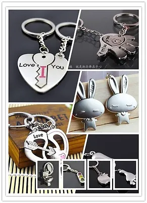 £2.99 • Buy Cute 3D Love Couple Metal Lovers Car Keychain Keyring Key Chain Xmas Gift