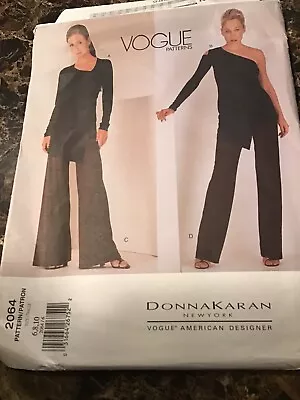 Vogue Pattern #2064 Donna Karan Misses' Size 6-8-10 Top And Pants Uncut • $12.59