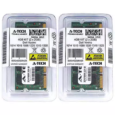 4GB KIT 2 X 2GB Dell Vostro 1014 1015 1088 1220 1310 1320 1410 Ram Memory • $35.98