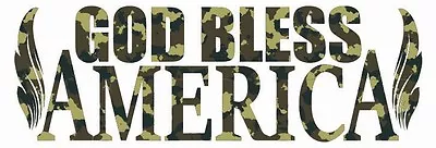 God Bless America Vinyl Decal Sticker Camouflage Window Vehicle 4 X 10.5  • $4.80