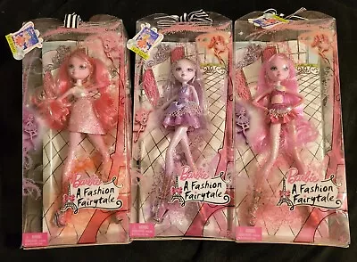 Barbie A Fashion Fairytale Glim'r Shim'r Shyn'e Flairy Dolls FULL SET • $250