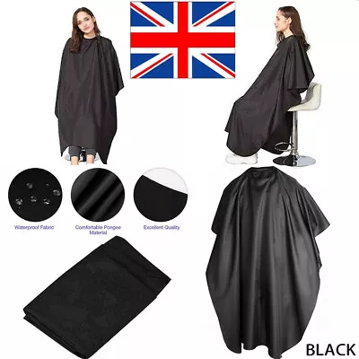 £2.27 • Buy Professional Hair Cutting Barber Apron Salon Hairdressing Cut Gown Black Cape UK