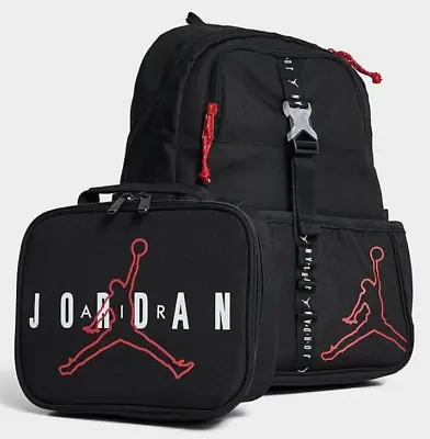 NIKE Air Jordan BLACK RED SCHOOL LAPTOP 9A0775 Backpack Lunch BOX BAG NEW $65.00 • $54.95