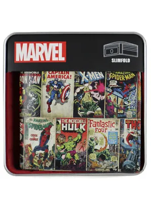 Marvel Silver Age Comic Cover Bifold Slimfold Wallet Collectors Tin Novelty New • $24.95