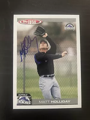 2004 Topps Total #76 Matt Holliday Colorado Rockies Signed Card Autographed • $10