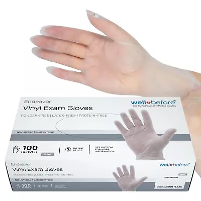 WellBefore Vinyl Gloves – Powder & Latex-Free For Medical Food Prep & Cleaning • $89.99