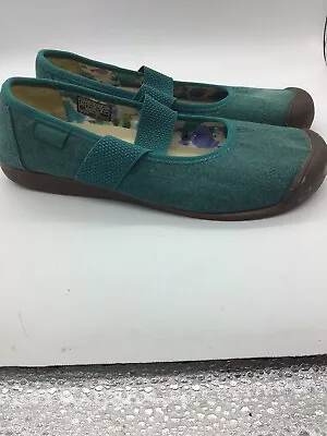 Keen Aqua Canvas Mary Jane Sneakers (U.S. Size 9W) • $32.99