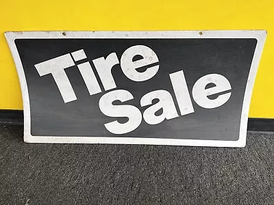 TIRE SALE COMMERCIAL AUTO PAPER SIGN 23”x 46” Vintage Store Display - Bowed • $24.95